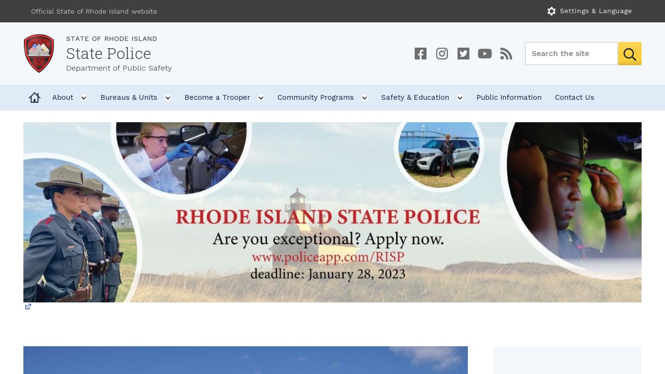 Welcome | Rhode Island State Police